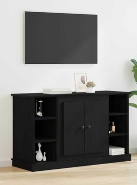 VidaXL Dressoir Zwart Eiken 100 x 35,5 x 60 cm Bewerkt hout