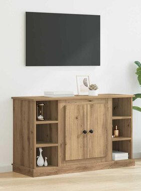 VidaXL Dressoir Artisan Eiken 100 x 35,5 x 60 cm Bewerkt hout