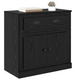 VidaXL Highboard met lade Zwart Eiken 70 x 35,5 x 67,5 cm Bewerkt hout