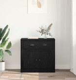 VidaXL Highboard met lade Zwart Eiken 70 x 35,5 x 67,5 cm Bewerkt hout