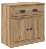 VidaXL Highboard Artisan Eiken 70 x 35,5 x 67,5 cm Bewerkt hout