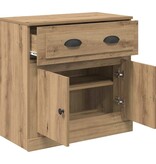 VidaXL Highboard Artisan Eiken 70 x 35,5 x 67,5 cm Bewerkt hout
