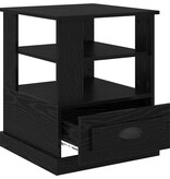 VidaXL Nachtkastje met lade Zwart eiken 50 x 50 x 60 cm Bewerkt hout