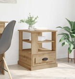 VidaXL Nachtkastje met lade artisanaal eikenkleurig 50 x 50 x 60 cm