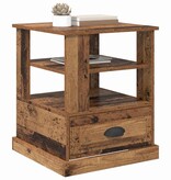 VidaXL Nachtkastje met lade Oud hout 50 x 50 x 60 cm Bewerkt hout