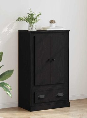 VidaXL Highboard Zwart Eiken 60 x 35,5 x 103,5 cm Bewerkt hout