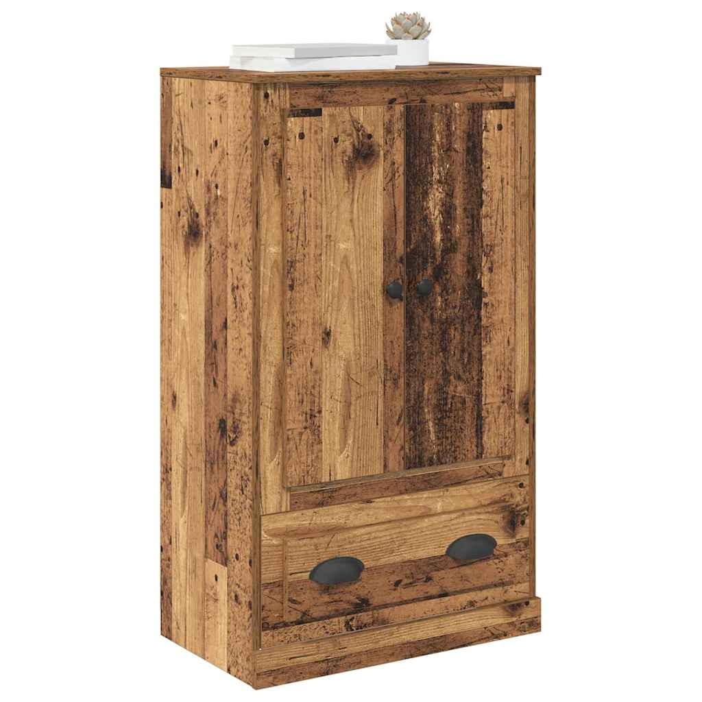 VidaXL Highboard met lade Oud Hout 60 x 35,5 x 103,5 cm Bewerkt hout