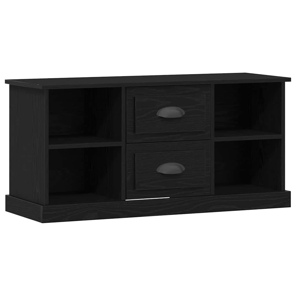 VidaXL TV-kast met lade Zwart Eiken 99,5 x 35,5 x 48 cm Bewerkt hout