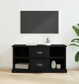 VidaXL TV-kast met lade Zwart Eiken 99,5 x 35,5 x 48 cm Bewerkt hout