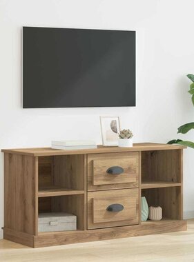 VidaXL TV-kast met lade Artisan Eiken 99,5 x 35,5 x 48 cm Bewerkt hout