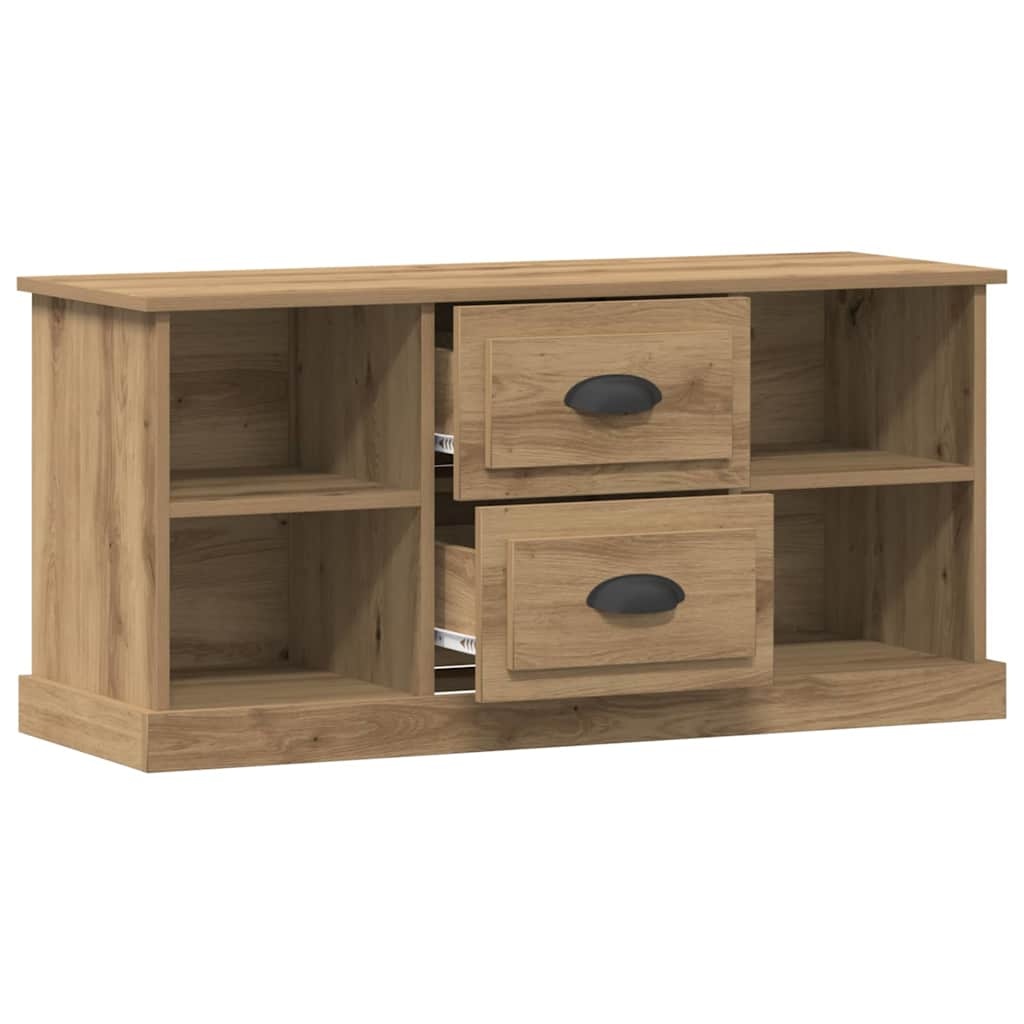 VidaXL TV-kast met lade Artisan Eiken 99,5 x 35,5 x 48 cm Bewerkt hout