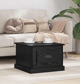 VidaXL Salontafel met lade Zwart Eiken 50 x 50 x 35 cm Bewerkt hout