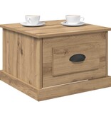 VidaXL Salontafel met lade Artisan Eiken 50 x 50 x 35 cm Bewerkt hout