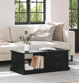 VidaXL Salontafel met lade Zwart Eiken 90 x 50 x 35 cm Bewerkt hout