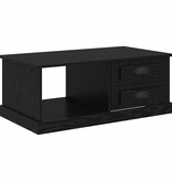 VidaXL Salontafel met lade Zwart Eiken 90 x 50 x 35 cm Bewerkt hout