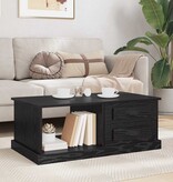 VidaXL Salontafel met lade Zwart Eiken 90 x 50 x 35 cm Bewerkt hout