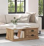 VidaXL Salontafel met lade Artisan Eiken 90 x 50 x 35 cm Bewerkt hout