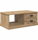 VidaXL Salontafel met lade Artisan Eiken 90 x 50 x 35 cm Bewerkt hout