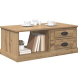 VidaXL Salontafel met lade Artisan Eiken 90 x 50 x 35 cm Bewerkt hout