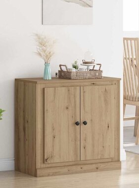 VidaXL Dressoir Artisan Eiken 70 x 35,5 x 67,5 cm Bewerkt hout