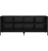 VidaXL Schoenenkast met plank met opslag Zwart Eiken 131 x 35 x 50 cm