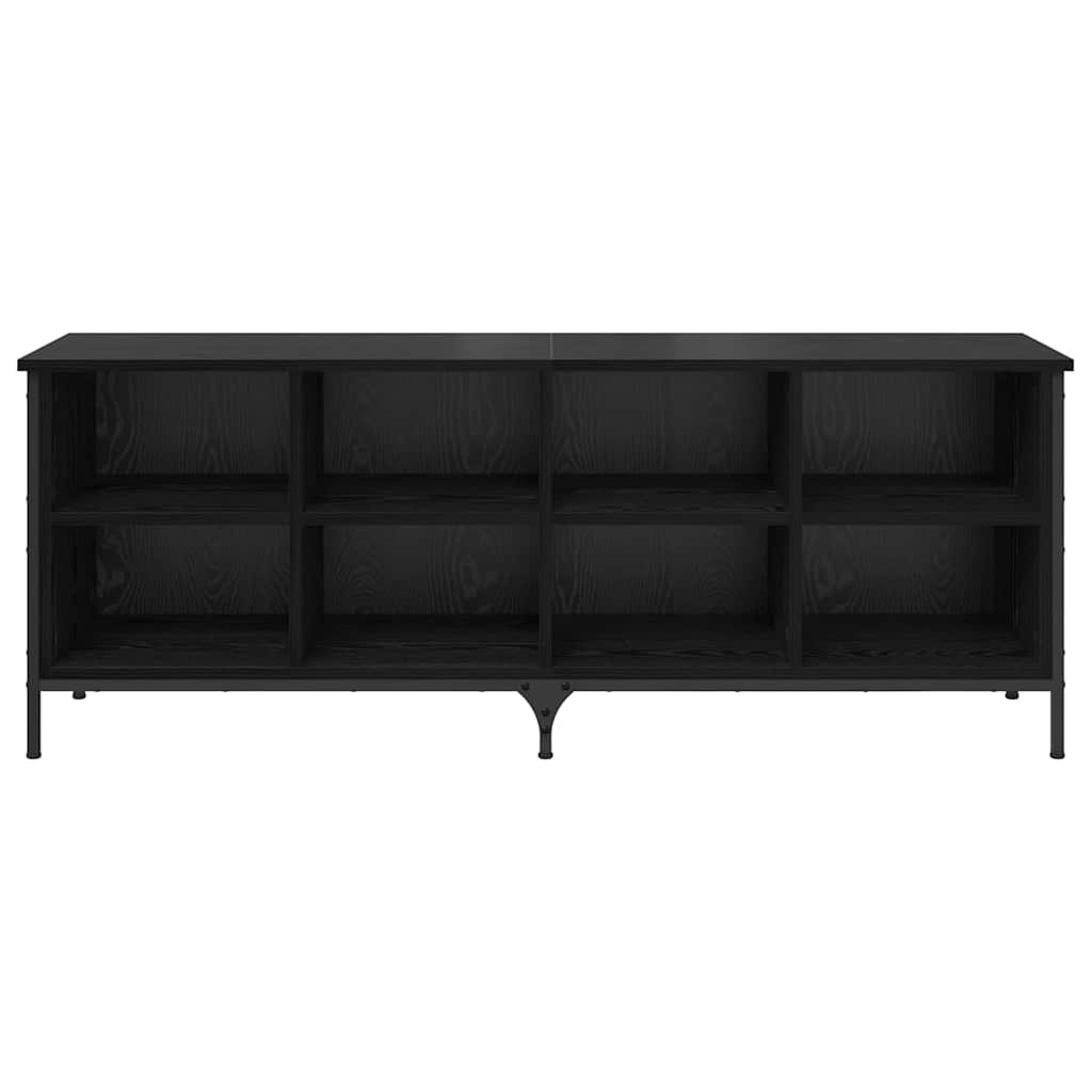 VidaXL Schoenenkast met plank met opslag Zwart Eiken 131 x 35 x 50 cm