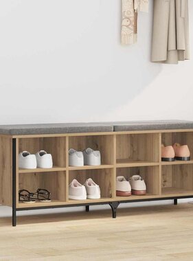 VidaXL Schoenenkast met plank Artisan Eiken 131 x 35 x 50 cm