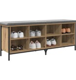 VidaXL Schoenenkast met plank Artisan Eiken 131 x 35 x 50 cm