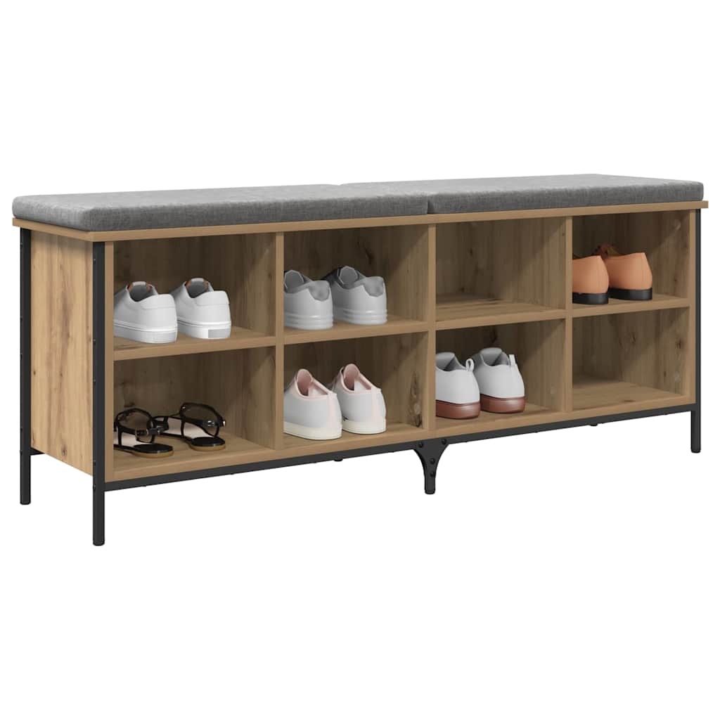 VidaXL Schoenenkast met plank Artisan Eiken 131 x 35 x 50 cm