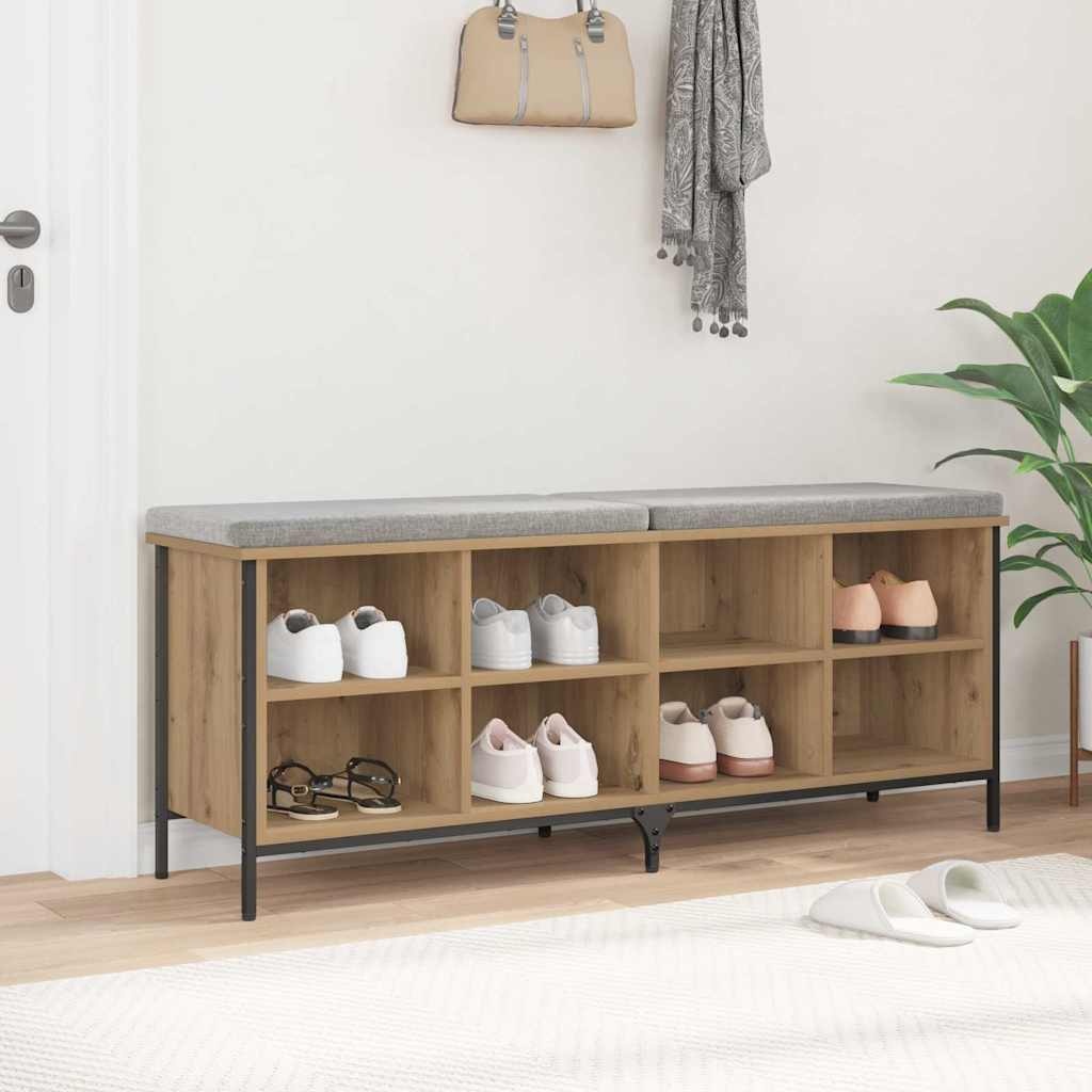 VidaXL Schoenenkast met plank Artisan Eiken 131 x 35 x 50 cm