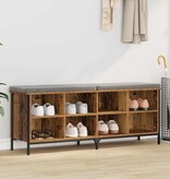 VidaXL Schoenenkast Oud Hout 131 x 35 x 50 cm Gemonteerd hout en ijzer