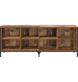 VidaXL Schoenenkast Oud Hout 131 x 35 x 50 cm Gemonteerd hout en ijzer