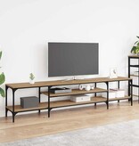 VidaXL TV-kast Artisan Eiken 201 x 35 x 45 cm Gemonteerd hout en ijzer