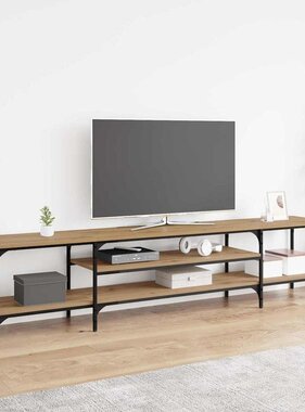 VidaXL TV-kast Artisan Eiken 201 x 35 x 45 cm Gemonteerd hout en ijzer