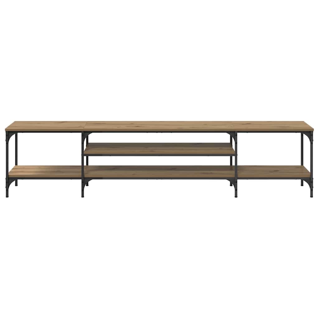 VidaXL TV-kast Artisan Eiken 201 x 35 x 45 cm Gemonteerd hout en ijzer