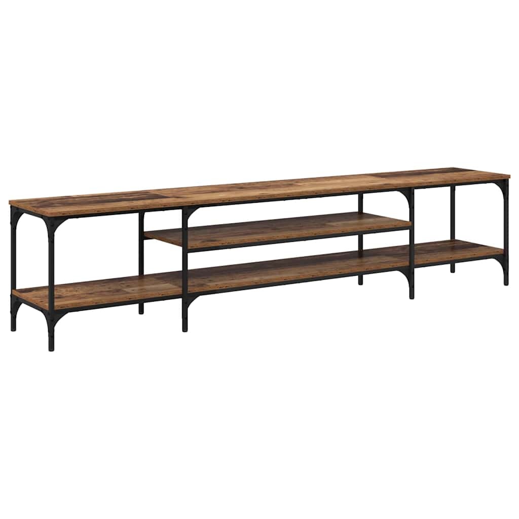 VidaXL TV-kast Oud Hout 201 x 35 x 45 cm Gemonteerd hout en ijzer