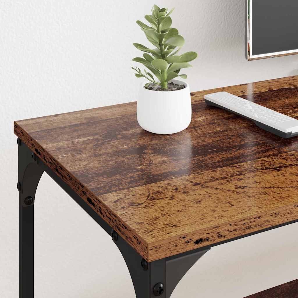 VidaXL TV-kast Oud Hout 201 x 35 x 45 cm Gemonteerd hout en ijzer