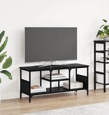 VidaXL TV-kast Zwart Eiken 100 x 35 x 45 cm Gemonteerd hout en ijzer