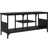 VidaXL TV-kast Zwart Eiken 100 x 35 x 45 cm Gemonteerd hout en ijzer