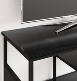 VidaXL TV-kast Zwart Eiken 100 x 35 x 45 cm Gemonteerd hout en ijzer