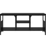 VidaXL TV-kast Zwart Eiken 100 x 35 x 45 cm Gemonteerd hout en ijzer