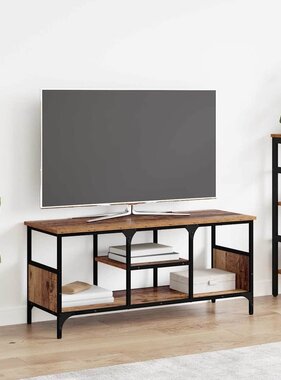 VidaXL TV-kast Oud Hout 100 x 35 x 45 cm Gemonteerd hout en ijzer