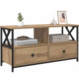 VidaXL TV-kast Artisan Eiken 90 x 33 x 45 cm Engineered hout en staal
