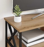 VidaXL TV-kast Artisan Eiken 90 x 33 x 45 cm Engineered hout en staal