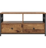 VidaXL TV-kast Oud Hout 90 x 33 x 45 cm Engineered hout en staal