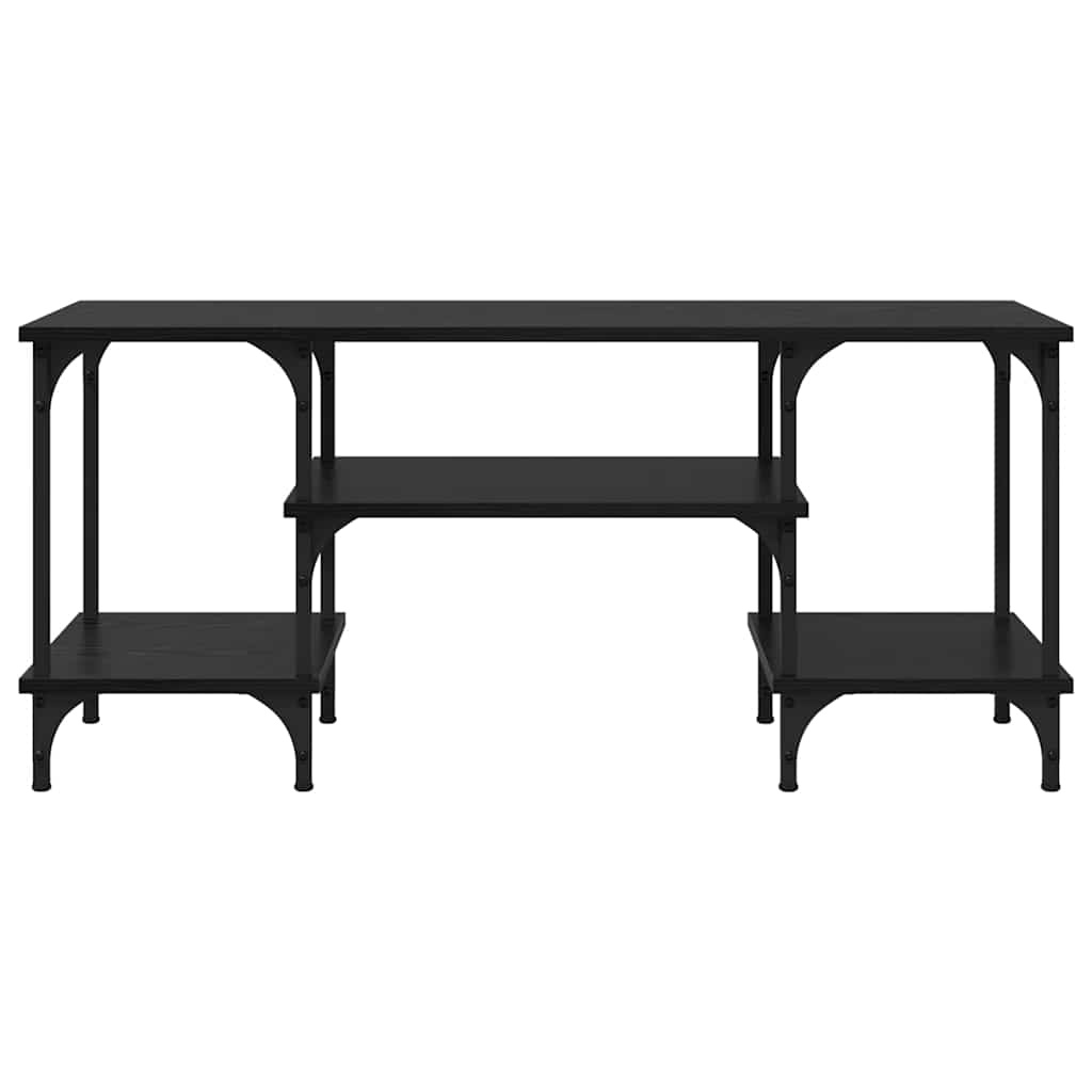 VidaXL TV-kast Zwart Eiken 102 x 35 x 45,5 cm Gemonteerd hout en ijzer