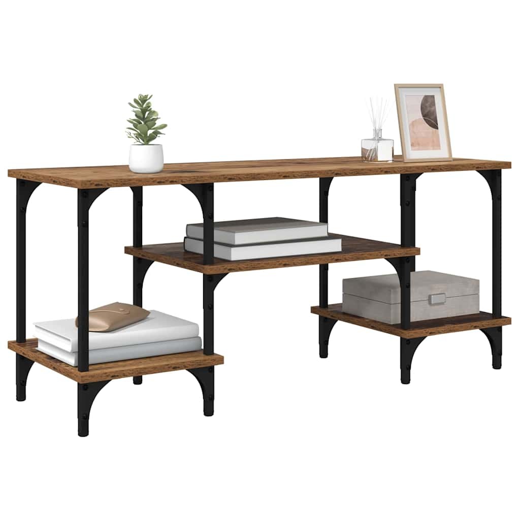 VidaXL TV-kast Oud Hout 102 x 35 x 45,5 cm Gemonteerd hout en ijzer