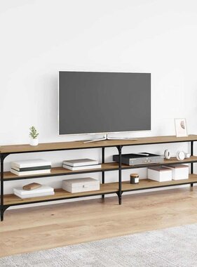 VidaXL TV-kast Artisan Eiken 200 x 30 x 50 cm Gemonteerd hout en ijzer