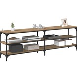 VidaXL TV-kast Artisan Eiken 160 x 30 x 50 cm Gemonteerd hout en ijzer