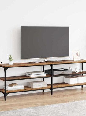 VidaXL TV-kast Oud Hout 160 x 30 x 50 cm Gemonteerd hout en ijzer